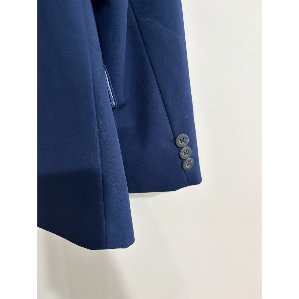 IZOD Boys Navy Blue Blazer Size 12 Lined Sport Coat Dress Jacket stretch W191 - Picture 5 of 5